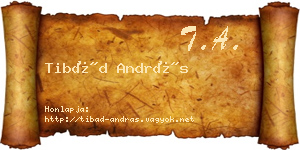 Tibád András névjegykártya
